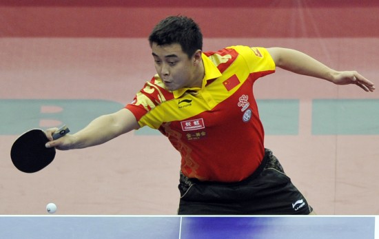 法国乒乓球队强势波兰乒乓球队，王皓送出助攻
